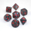 Velvet Black / Red 7 Dice Set - CHX27478